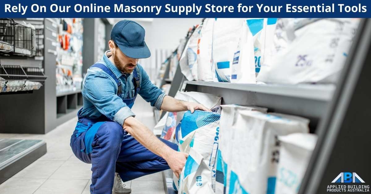 Rely On Our Online Masonry Supply Store for Your Essential Tools!