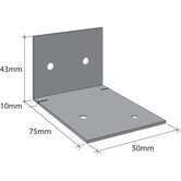 ALUMINIUM PARTY WALL BRACKET [40x75x50mm]