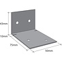 ALUMINIUM PARTY WALL BRACKET [40x75x50mm]