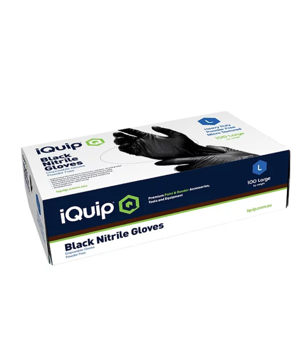 iQuip iQuip Textured Black Nitrile Gloves - X Large x 100