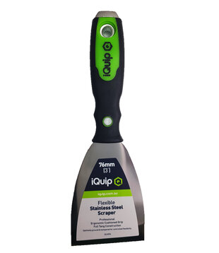 iQuip S/S Flexible Scraper Ergonomic Handle 76mm