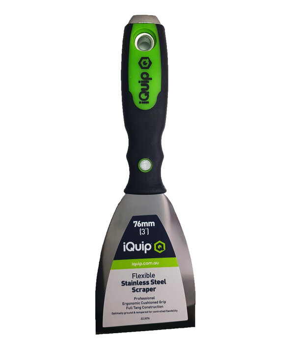 iQuip iQuip S/S Flexible Scraper Ergonomic Handle 76mm