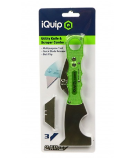 Utility knife and scraper combo