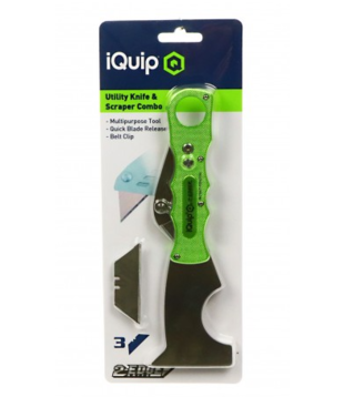 Utility knife and scraper combo