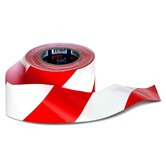 BARRICADE TAPE - RED/WHITE - 75MM X 100M