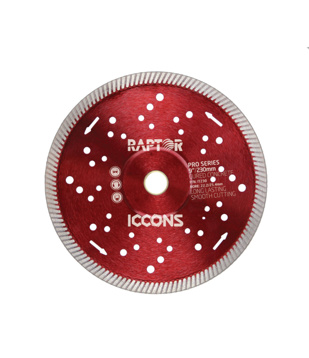 ICCONS - DIAMOND BLADE - 230MM TURBO - RED