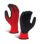 LATEX DIPPED GLOVES-RED POLY BACKING-SIZE 10/XL