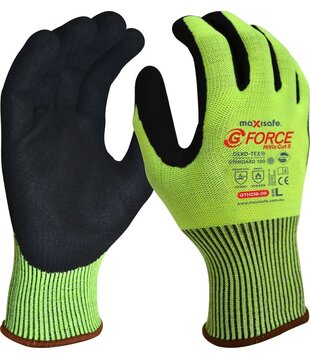 G-Force Hi-Vis Cut C Glove with Nitrile Palm