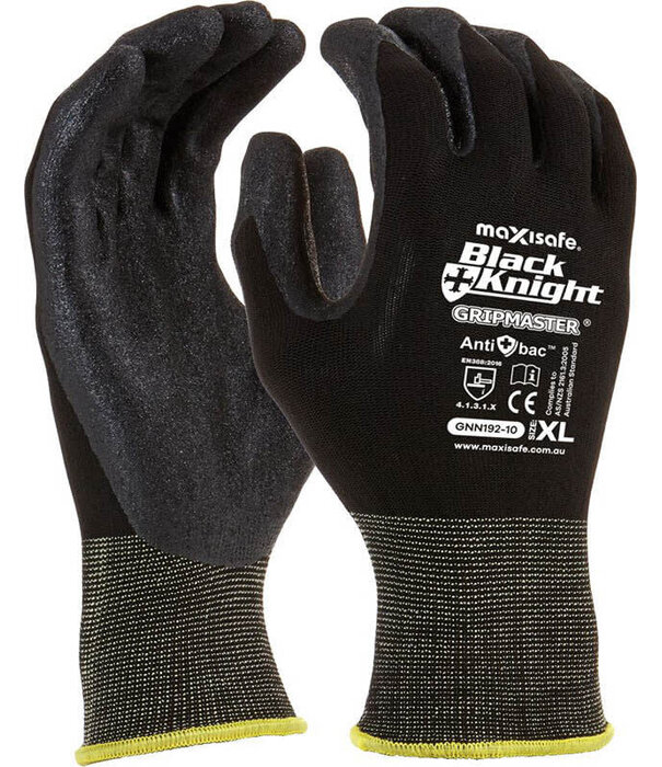 MaxiSafe Black Knight Gripmaster Coated Glove