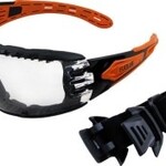MaxiSafe EVOLVE Safety Glasses with Gasket & Headband - Clear Lens