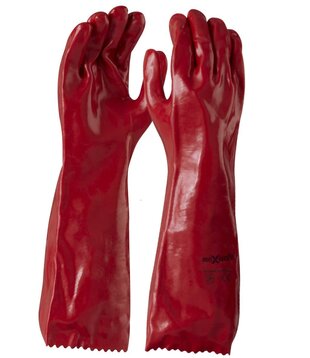 Maxisafe Red PVC Gauntlet - 45cm