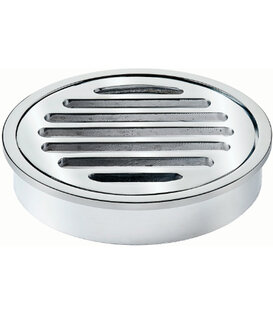 FLOOR DRAIN - ROUND 80MM CHROME PLATED BRASS