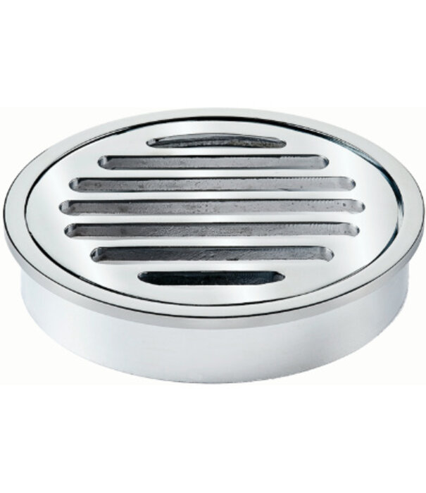 DTA FLOOR DRAIN - ROUND 80MM CHROME PLATED BRASS