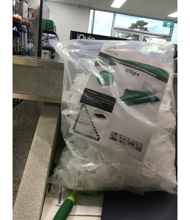 Precise Standard Clips Clip 500pc bags 1.5mm Clear