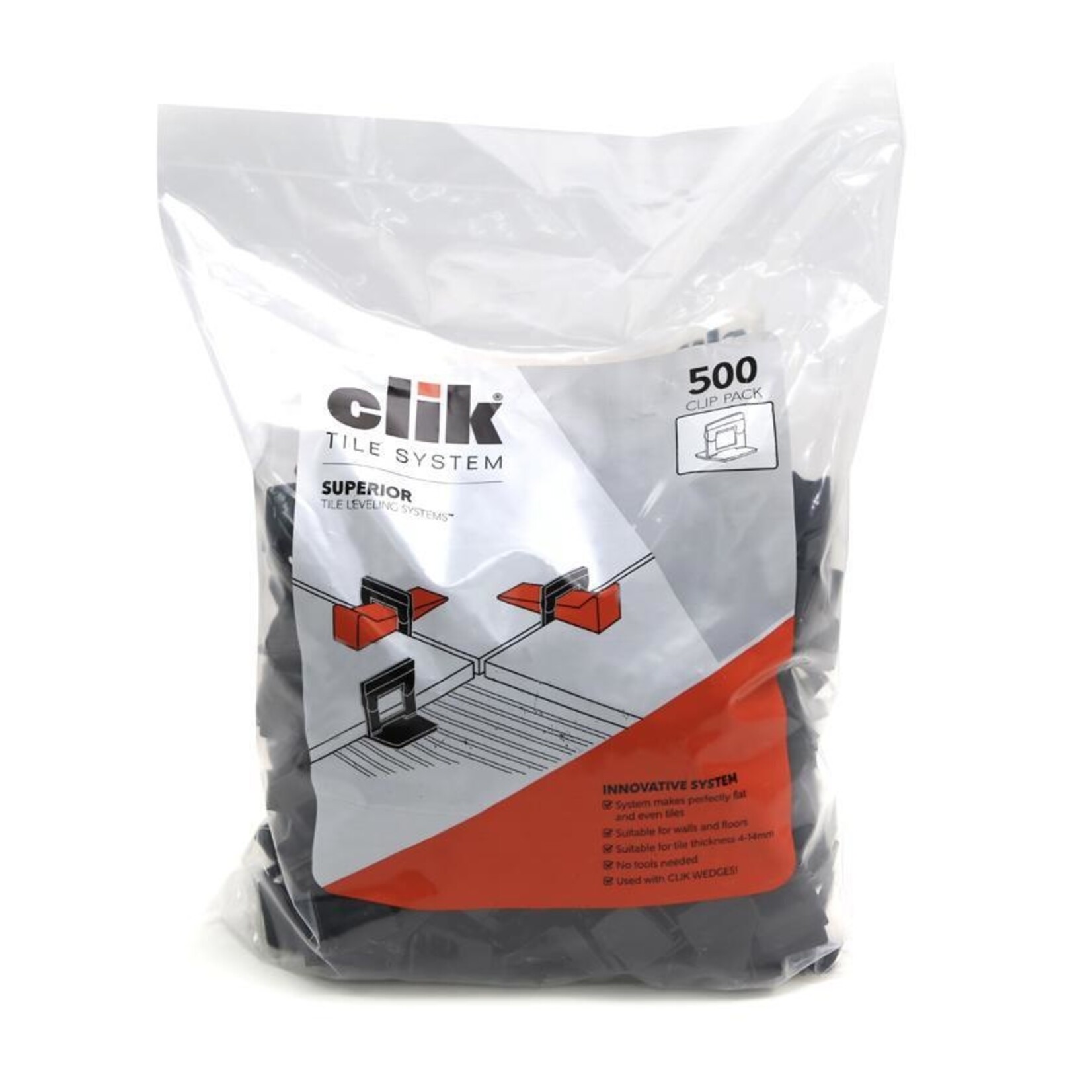 Clik Clips Black (500 pack) 1.5mm