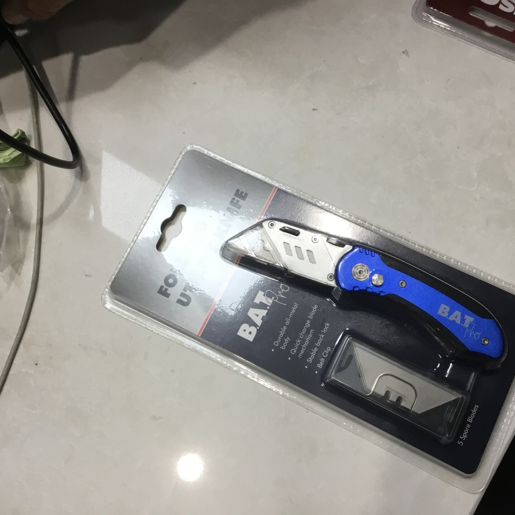 B.A.T Trims Pty Ltd BAT Pro Folding utility Knife  blue