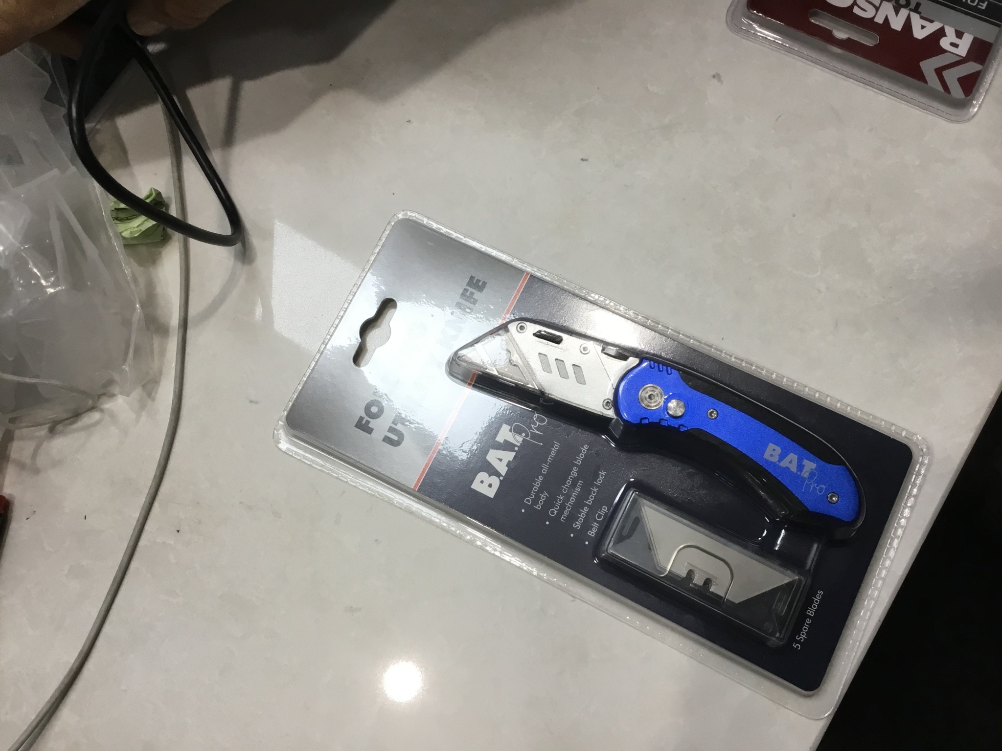 BAT Pro Folding utility Knife blue Applied Building Products Australia