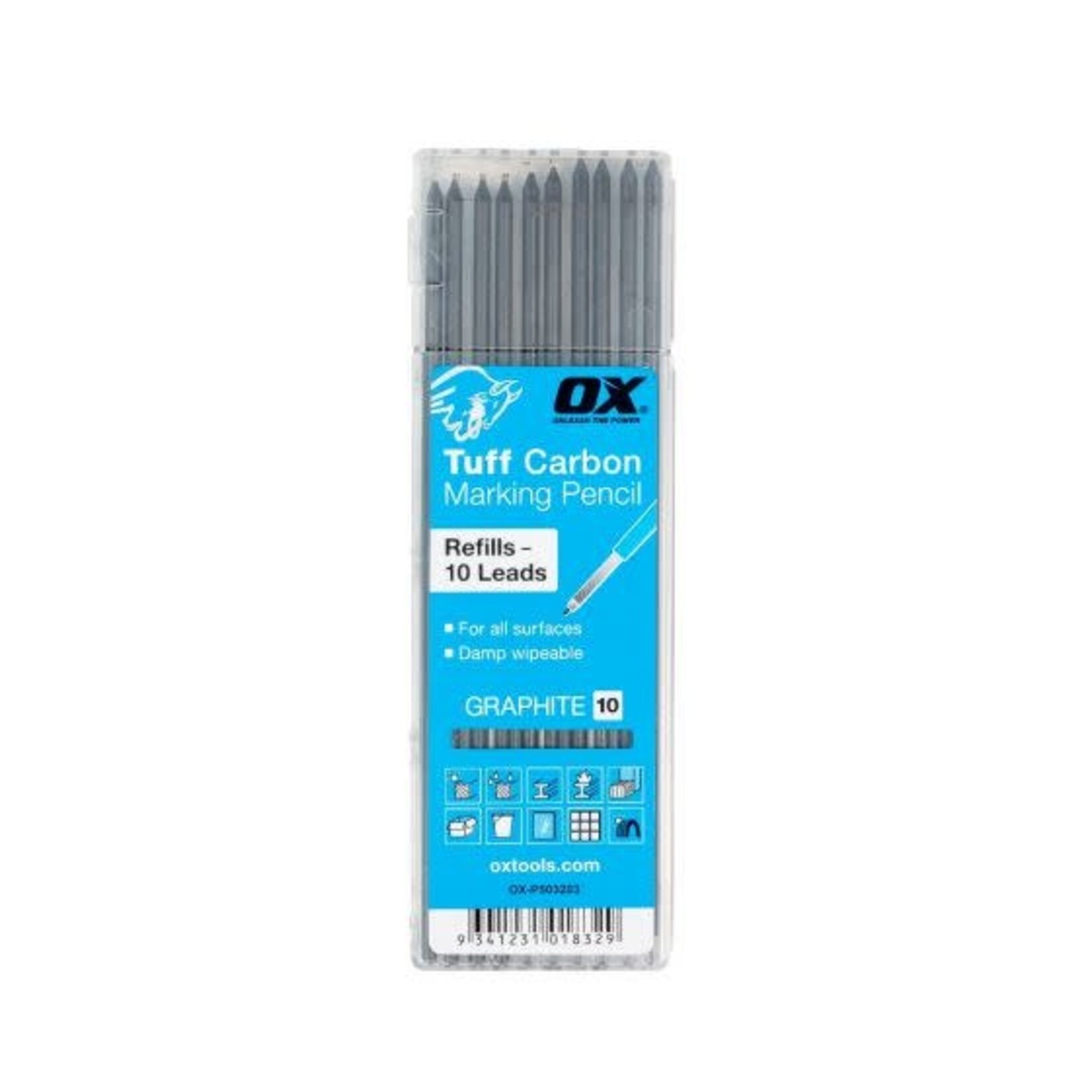 Ox Tools Tuff Carbon Marking Pencil Refills 10 leads