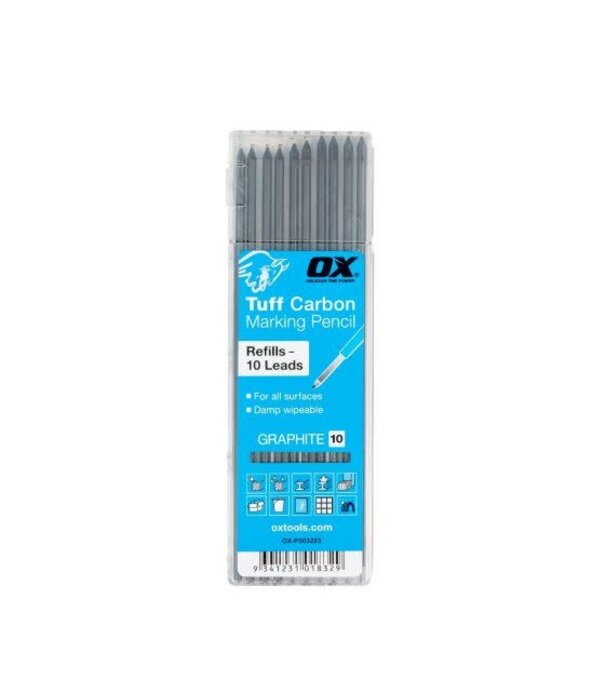 Ox Tools Tuff Carbon Marking Pencil Refills 10 leads