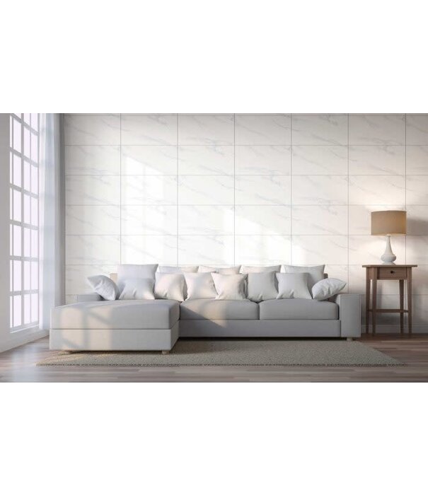 Johnson Tiles Marble White 300x600 Gloss