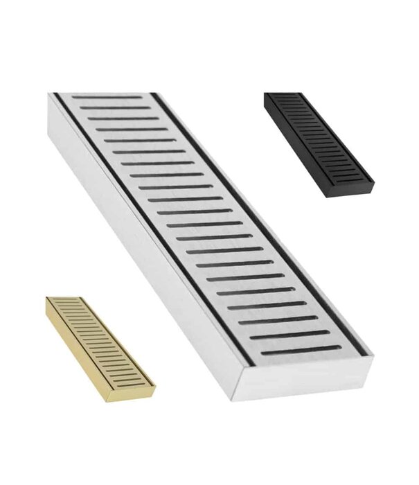 Lauxes Grates [ PO ]Lauxes Aluminium Midnight Next Generation 26 Floor Grate (MNXT26) 5600 x 100 x 26mm [Top and Bottom] (Black)