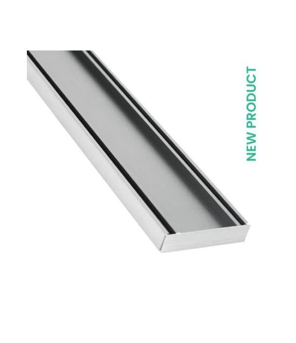 Lauxes Grates [ PO ] Lauxes Aluminium Slimline Tile Insert Grate 21 (STI21) 3000 x 100 x 21mm  -   Silver