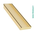 [ PO ] Lauxes Aluminium Matte Yellow Gold Slimline Tile Insert Grate (MYG STI) 5600 x 100 x 26mm