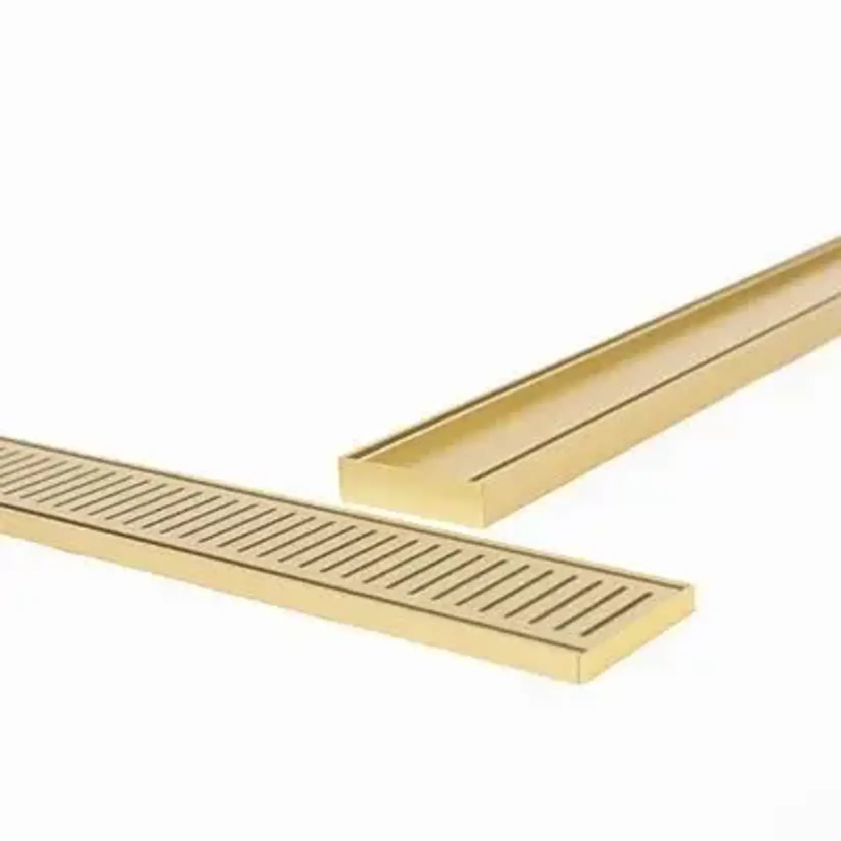 Lauxes Grates [ PO ] Lauxes Aluminium Matte Yellow Gold Next Generation 14 Floor Grate (MYGNXT14) 3000 x 100 x 14mm - Yellow Gold