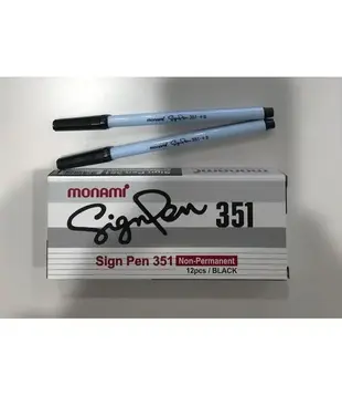 Monami- Sign Pen 351 Blue ( pack of 12)