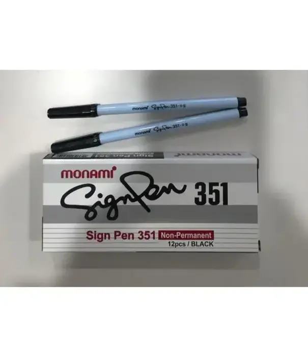 BuildSmart Monami- Sign Pen 351 Blue ( pack of 12)