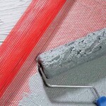 BuildSmart Self Adhesive Alkaline Resistant Fiberglass Wall Mesh 165 G/mÂ²(Â±5G) 5mmx5mm 1.195x50m Red