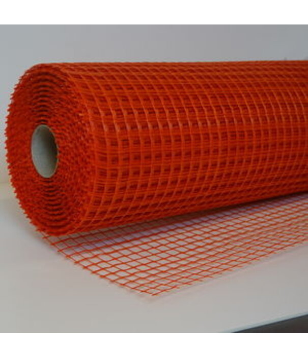 BuildSmart Self Adhesive Alkaline Resistant Fiberglass Wall Mesh 165 G/mÂ²(Â±5G) 5mmx5mm 1.195x50m Red
