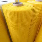 BuildSmart Alkaline Resistant Fiberglass Wall Mesh 165 G/mÂ²(Â±5G) 5mmx5mm 1.185x50m yellow
