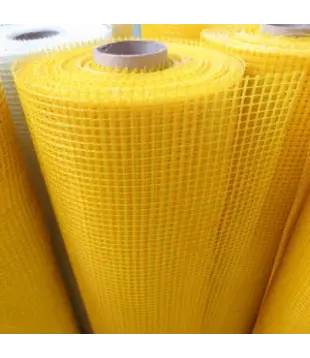 Alkaline Resistant Fiberglass Wall Mesh 165 G/mÂ²(Â±5G) 5mmx5mm 1.185x50m yellow