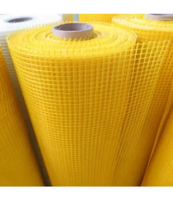 BuildSmart Alkaline Resistant Fiberglass Wall Mesh 165 G/mÂ²(Â±5G) 5mmx5mm 1.185x50m yellow