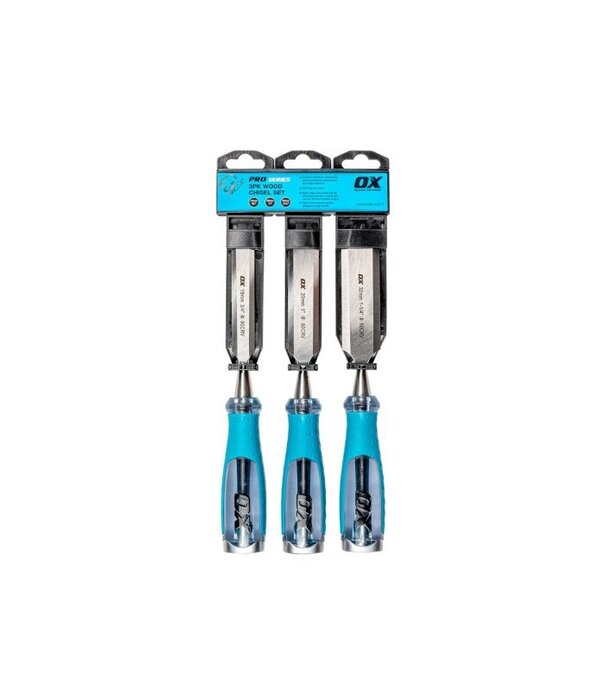Ox Tools OX-Pro 3 piece chisel set 19mm-32mm