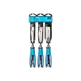 OX-Pro 3 piece chisel set 19mm-32mm