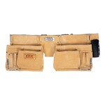 Ox Tools Trade Heavy Duty Suede Leather Double Pocket Tool Belt
