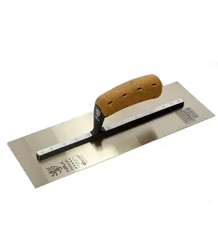 Premium Stainless Chrome Steel Finishing Trowel with BiKoHandle® 610x120mm