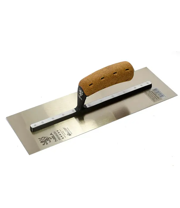 BuildSmart Premium Stainless Chrome Steel Finishing Trowel with BiKoHandle® 610x120mm