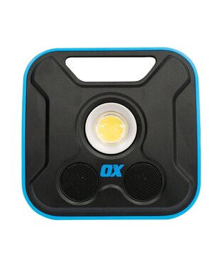 OX Pro 2300 Lumen LED Work Light with inbuilt wireless Speakers – Rechargeable