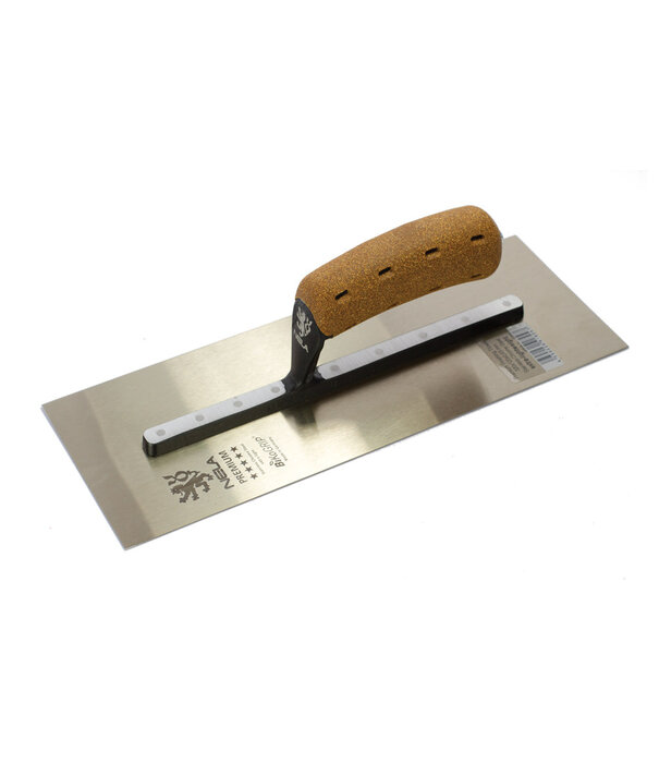 BuildSmart Premium Stainless Chrome Steel Finishing Trowel with BiKoHandle® 375x120mm
