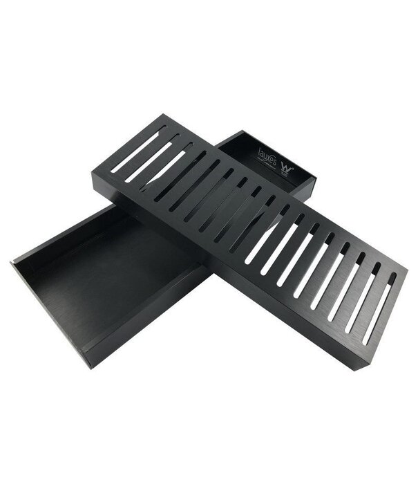 Lauxes Grates [ FS ] Lauxes Aluminium Midnight Wide Floor Grate 100mm  Black 100 x 100 x 26mm -   Black