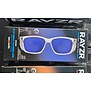 Rayzr Safety Glasses - Clear Frame - Blue Mirror Polarised