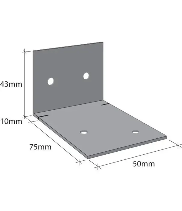 CSR ALUMINIUM PARTY WALL BRACKET [40x75x50mm]