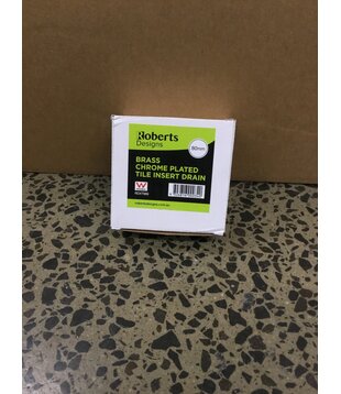 Robert Designs Tile Insert Drain 80mm Outlet Brass - Chrome