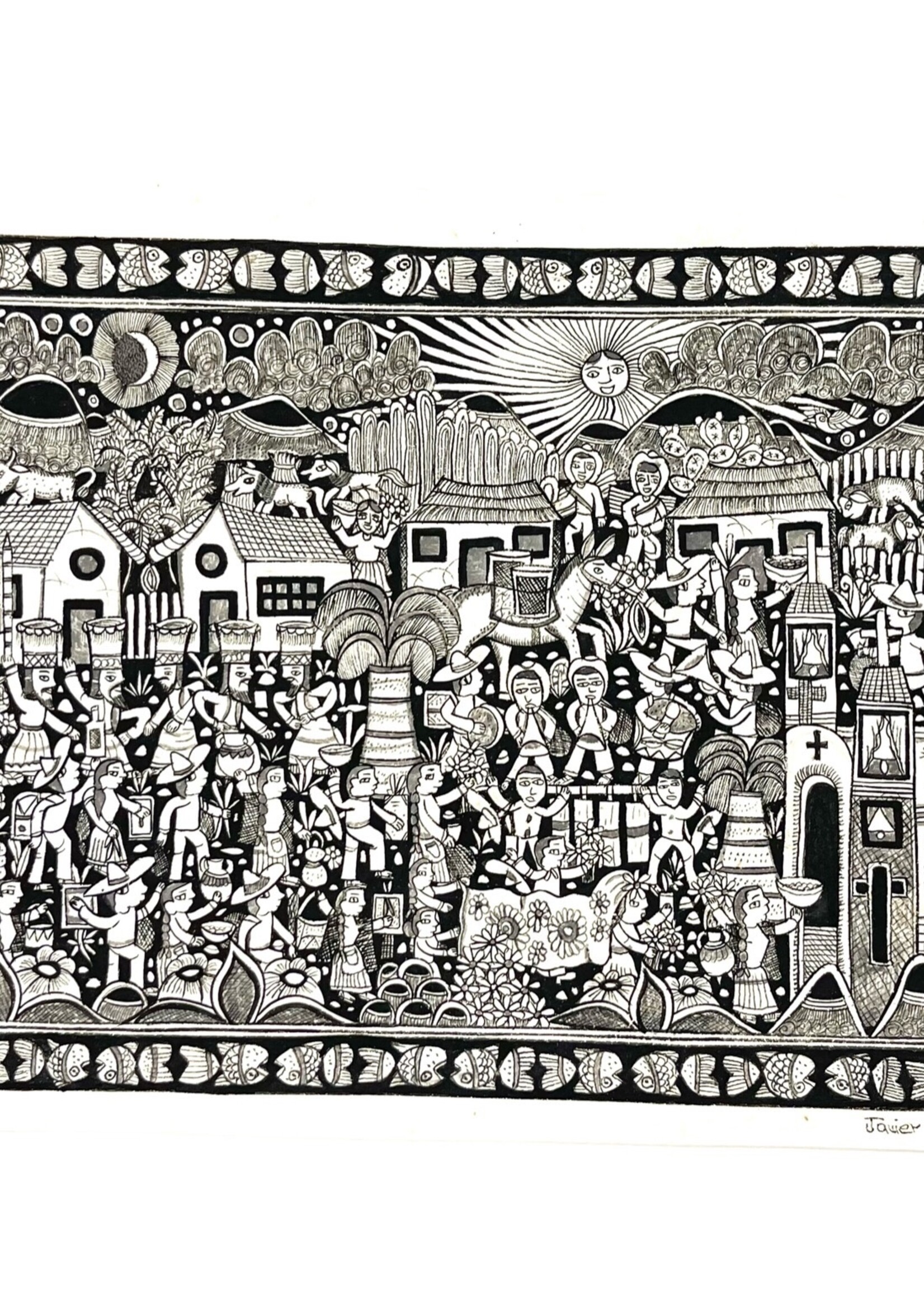 ILLUSTRATION ON AMATE PAPER