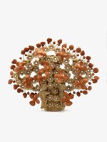 ARBOL NATURAL CON PALOMAS ROJAS