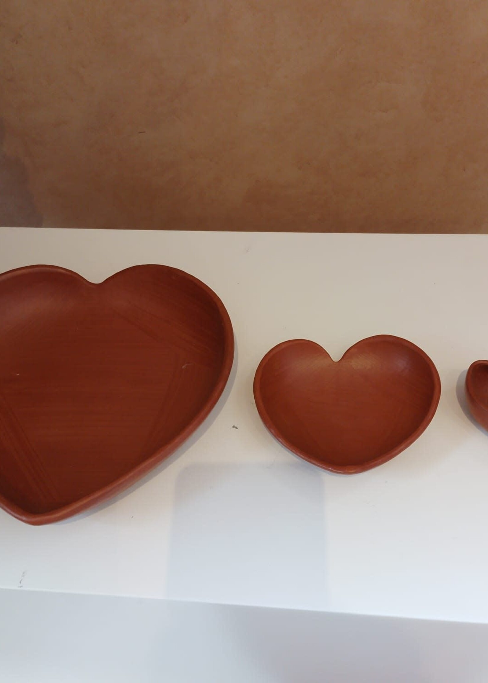 BOTANERO CORAZON  BARRO ROJO