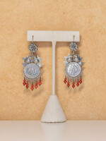 ARETE DE PALOMAS CON MONEDA MAZAHUA